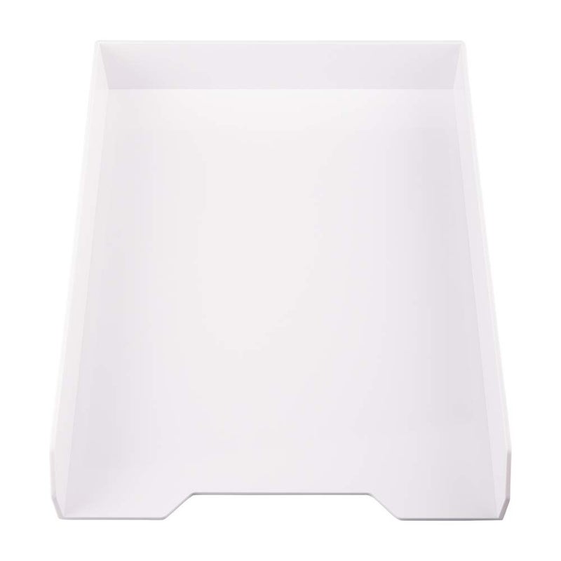 JAM PAPER Stackable Paper Trays - White - Desktop Document, Letter, & File Organizer Tray - Sold Individually - Image 2